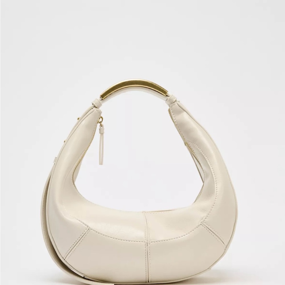 New Elegant Cream Hobo Bag Zara